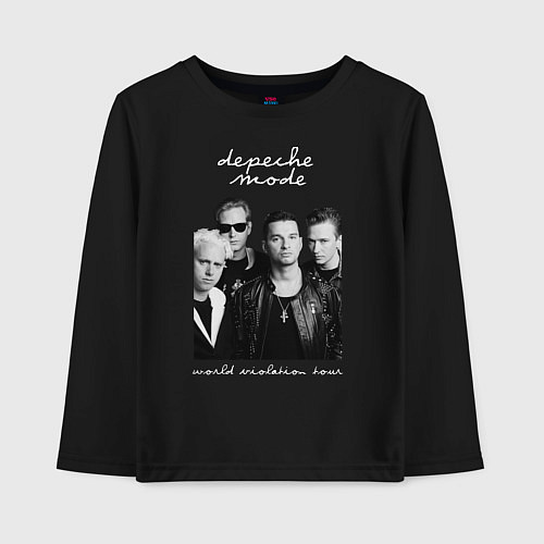 Детский лонгслив Depeche Mode World Violation Tour Band / Черный – фото 1