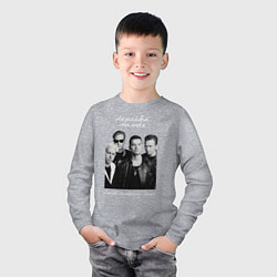 Лонгслив хлопковый детский Depeche Mode World Violation Tour Band, цвет: меланж — фото 2