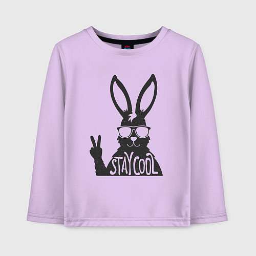 Детский лонгслив Stay cool rabbit / Лаванда – фото 1