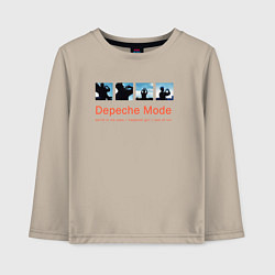 Лонгслив хлопковый детский Depeche Mode - World In My Eyes Single, цвет: миндальный