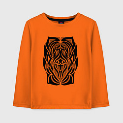 Лонгслив хлопковый детский Tribal Abstract Mask, цвет: оранжевый