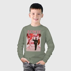 Лонгслив хлопковый детский David Bowie 90 Aladdin Sane, цвет: авокадо — фото 2