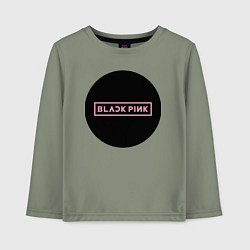 Лонгслив хлопковый детский Black pink - logotype - group - South Korea, цвет: авокадо