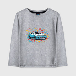 Лонгслив хлопковый детский Nissan Skyline R32 GTR, цвет: меланж