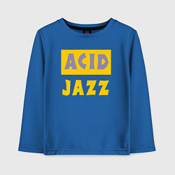Лонгслив хлопковый детский Acid jazz, цвет: синий