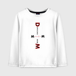Лонгслив хлопковый детский Depeche Mode - Memento Mori Logo, цвет: белый