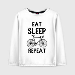 Детский лонгслив Eat sleep bike repeat