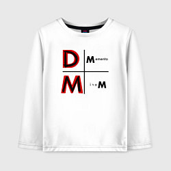 Лонгслив хлопковый детский Depeche Mode - Memento Mori Logo, цвет: белый