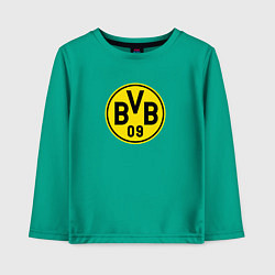 Лонгслив хлопковый детский Borussia fc sport, цвет: зеленый