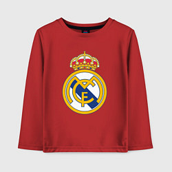 Лонгслив хлопковый детский Real madrid fc sport, цвет: красный