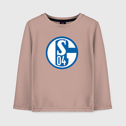 Лонгслив хлопковый детский Schalke 04 fc club, цвет: пыльно-розовый