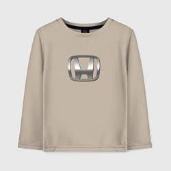 Лонгслив хлопковый детский Honda sport auto silver, цвет: миндальный
