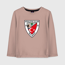 Лонгслив хлопковый детский Атлетик Б, цвет: пыльно-розовый