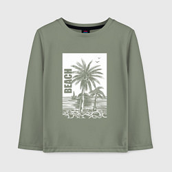 Детский лонгслив Пляж пальмы