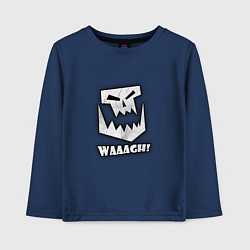 Лонгслив хлопковый детский Waaagh, цвет: тёмно-синий
