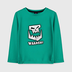 Лонгслив хлопковый детский Waaagh, цвет: зеленый