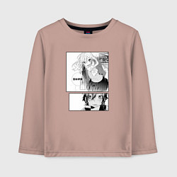 Лонгслив хлопковый детский Манга Хоримия, цвет: пыльно-розовый