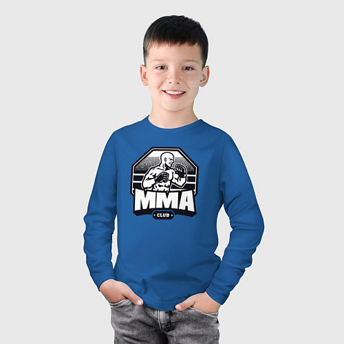 Детский лонгслив MMA club / Синий – фото 3
