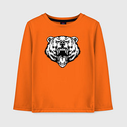 Лонгслив хлопковый детский Head bear, цвет: оранжевый