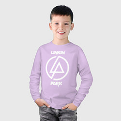 Лонгслив хлопковый детский Linkin Park logo, цвет: лаванда — фото 2