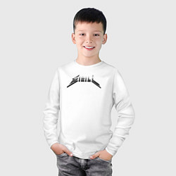 Лонгслив хлопковый детский Кирилл в стиле рок-группы Металлика, цвет: белый — фото 2