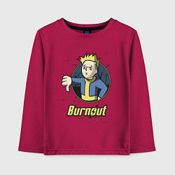 Лонгслив хлопковый детский Burnout - vault boy, цвет: маджента