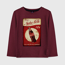 Лонгслив хлопковый детский Nuka cola price, цвет: меланж-бордовый
