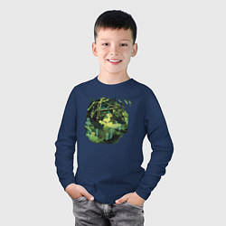 Лонгслив хлопковый детский Лес принцессы Мононоке, цвет: тёмно-синий — фото 2