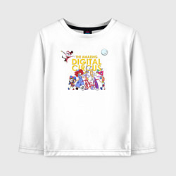 Лонгслив хлопковый детский The Amazing Digital Circus, цвет: белый