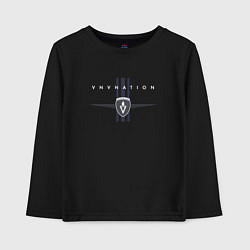 Лонгслив хлопковый детский VNV Nation - a futurepop band, цвет: черный