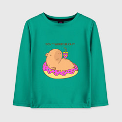 Детский лонгслив Капибара dont worry be capy