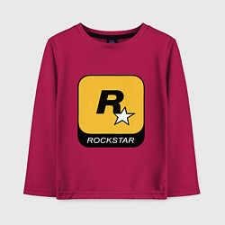 Лонгслив хлопковый детский Rockstar, цвет: маджента
