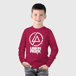 Лонгслив хлопковый детский Linkin Park - white, цвет: маджента — фото 2