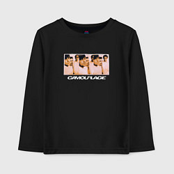 Лонгслив хлопковый детский Camouflage - Sensor single, цвет: черный