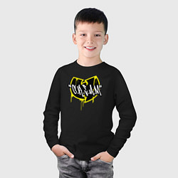 Лонгслив хлопковый детский Wu-Tang cream, цвет: черный — фото 2