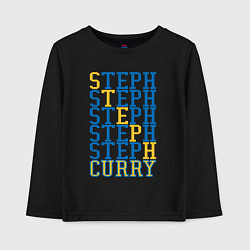 Лонгслив хлопковый детский Steph Curry, цвет: черный