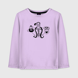 Лонгслив хлопковый детский Доктор Ливси весёлый, цвет: лаванда