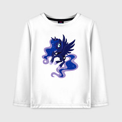 Лонгслив хлопковый детский Принцесса Луна из My Little Pony в кино, цвет: белый