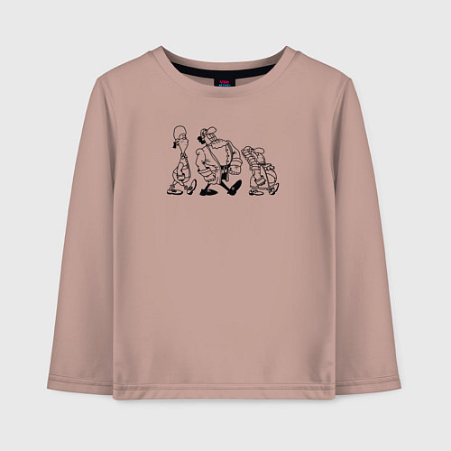 Детский лонгслив Доктор ливси идёт под фонк / Пыльно-розовый – фото 1