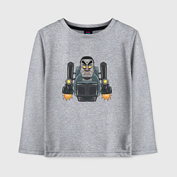 Лонгслив хлопковый детский G-Man skibidi toilet, цвет: меланж