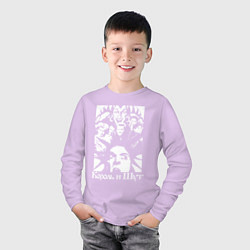 Лонгслив хлопковый детский Король и Шут группа, цвет: лаванда — фото 2