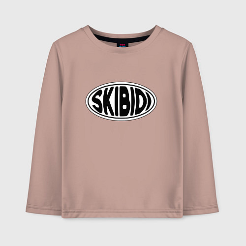 Детский лонгслив Скибиди / Пыльно-розовый – фото 1