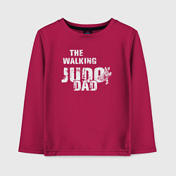 Лонгслив хлопковый детский The walking judo dad, цвет: маджента
