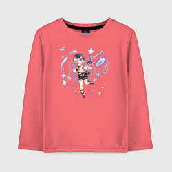 Лонгслив хлопковый детский Диона из Геншин Импакт, цвет: коралловый