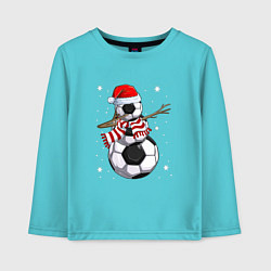 Детский лонгслив Soccer snowman