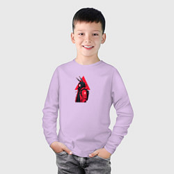 Лонгслив хлопковый детский КиберКроль, цвет: лаванда — фото 2
