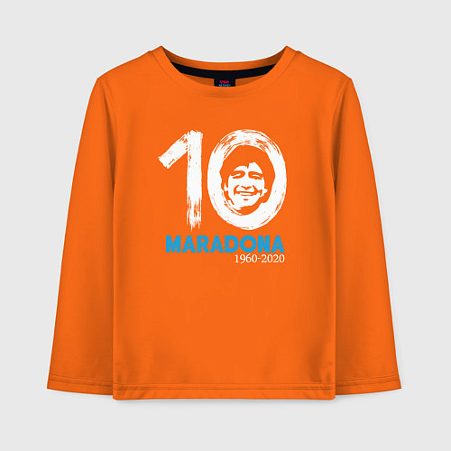 Детский лонгслив Maradona 10 / Оранжевый – фото 1