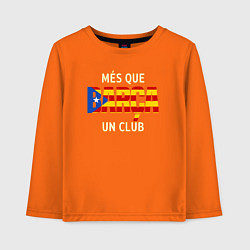 Лонгслив хлопковый детский Barca club, цвет: оранжевый