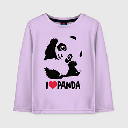 Детский лонгслив I love panda