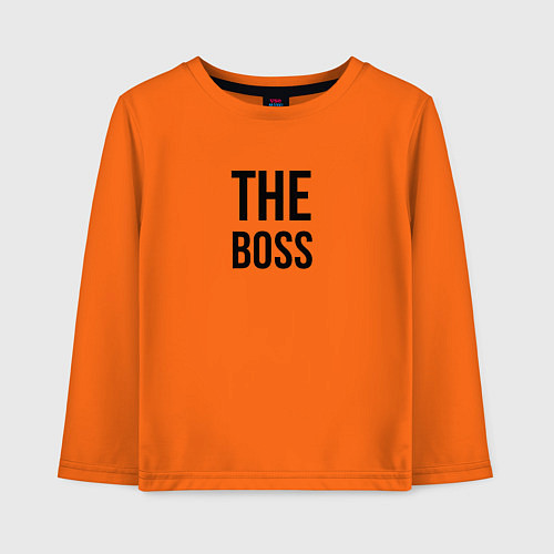 Детский лонгслив The boss - Couple / Оранжевый – фото 1